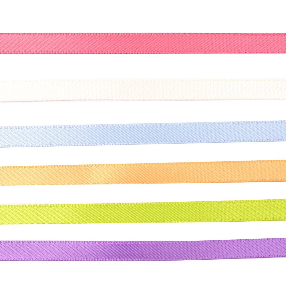 Ruban de Satin Vaessen Creative 6 Couleurs 6mmx2m Printemps