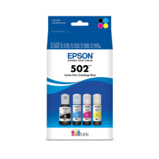 Cartouche combo noir et couleur d'encre à colorant EPSON T502 / ET-2700, ET-2750, ET-3700, ET-3750, ET-4750