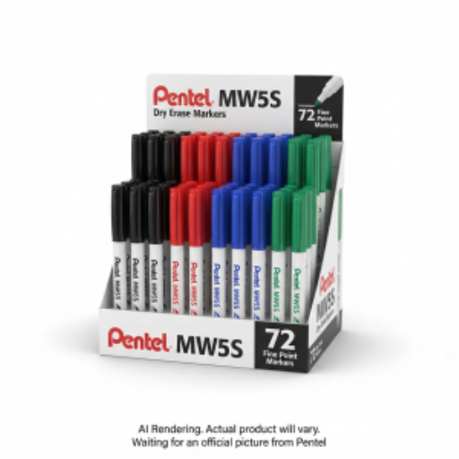 Pentel Dry Erase Marker (3.0mm), Open Stock Assorted Display, 72PCS