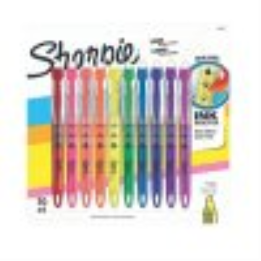 Surligneurs liquides Sharpie, pointe biseautée, couleurs assorties, lot de 10