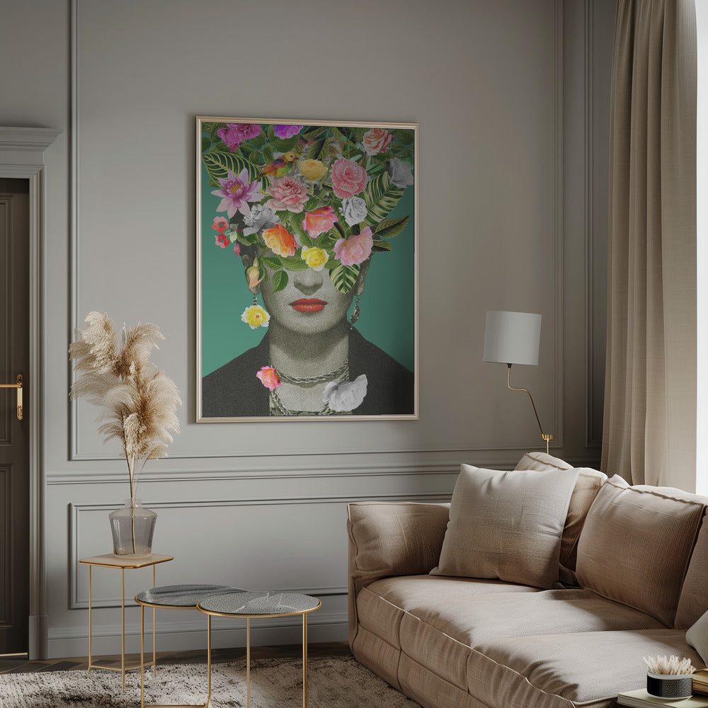 Art mural floral Frida