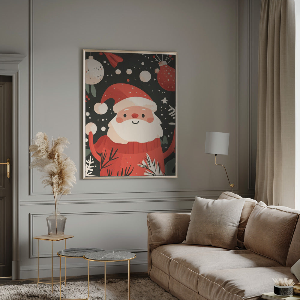 Tableau sur toile Joyeux Père Noël