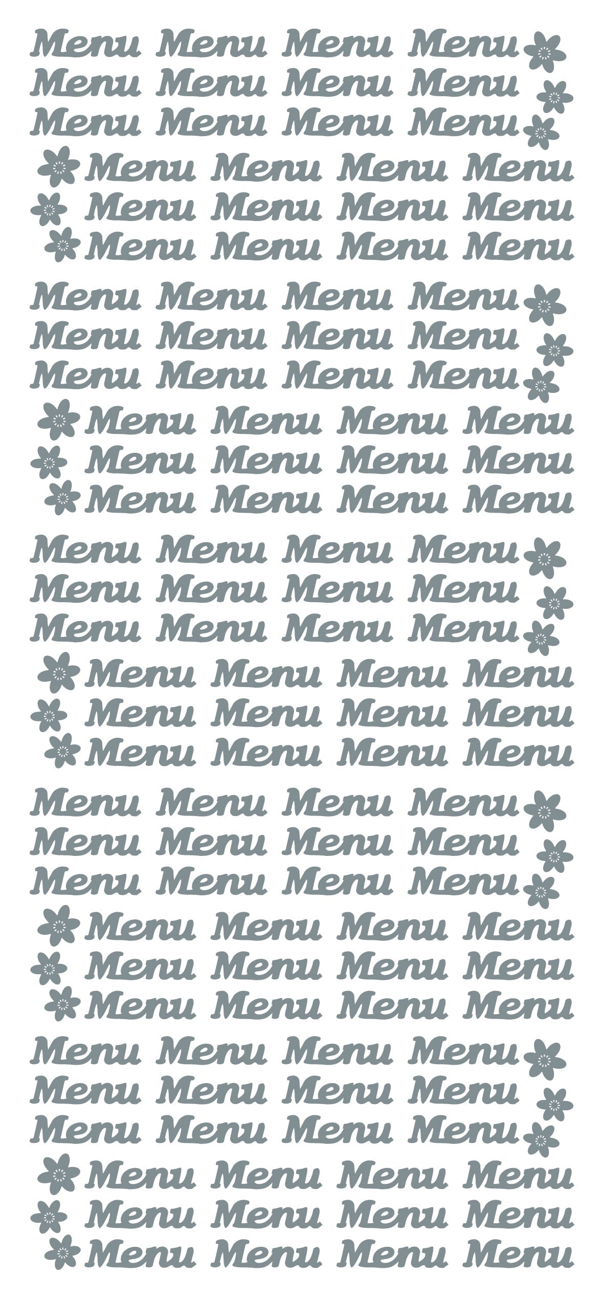 Autocollants pelables - Menu