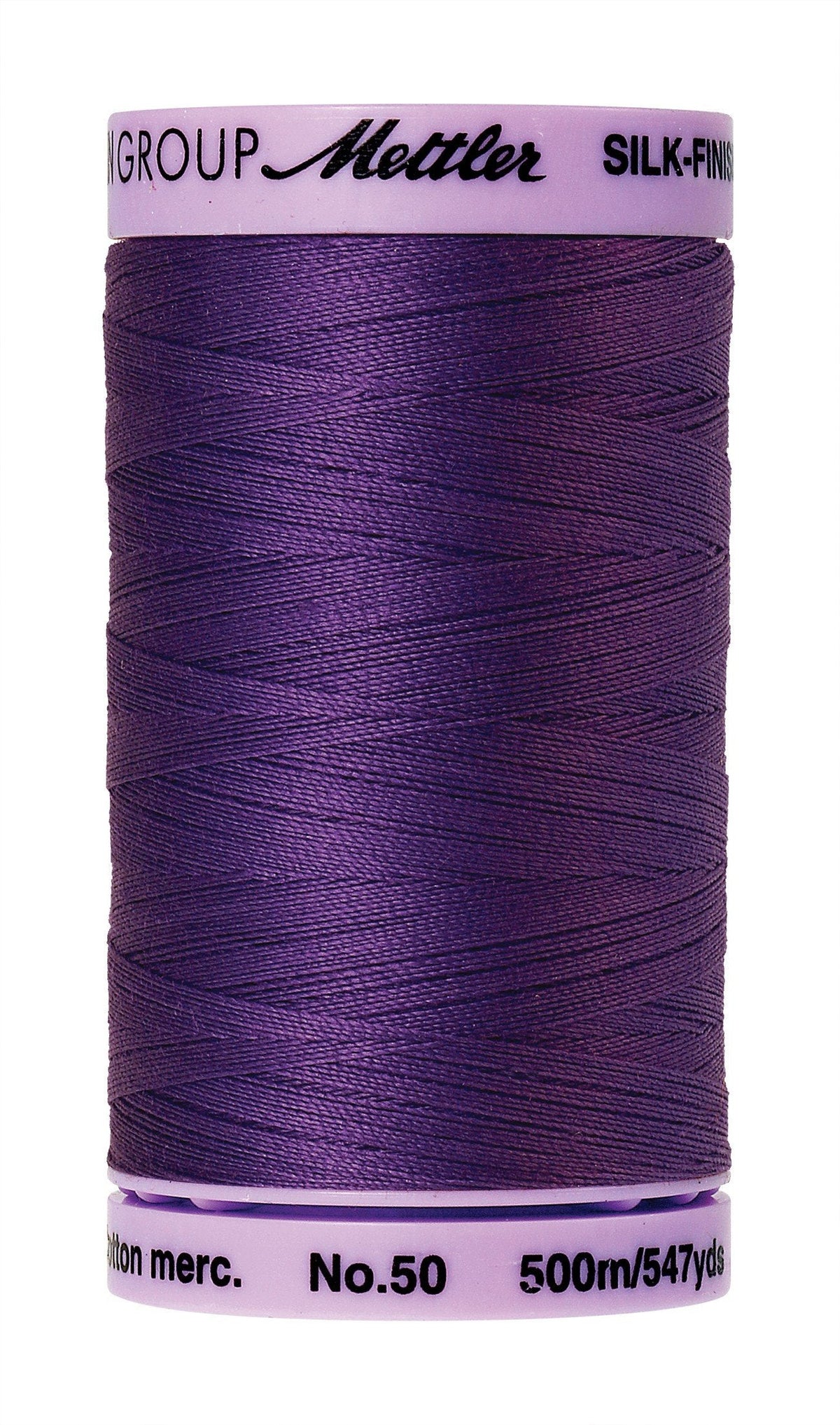 Mettler Fil de coton uni Silk-Finish 50wt, 500 m, bleu iris