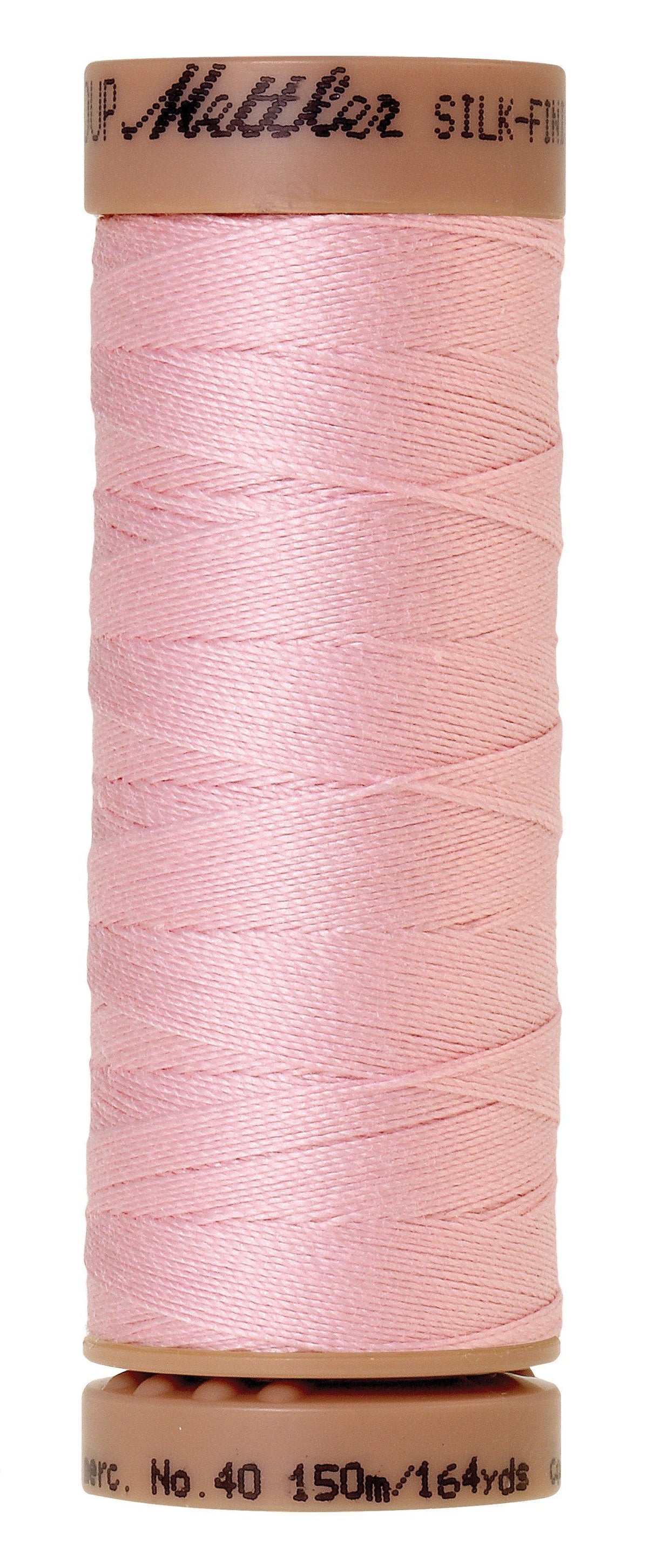 Mettler Silk-Finish 40wt Solid Cotton Thread 164yd/150M Parfait Pink