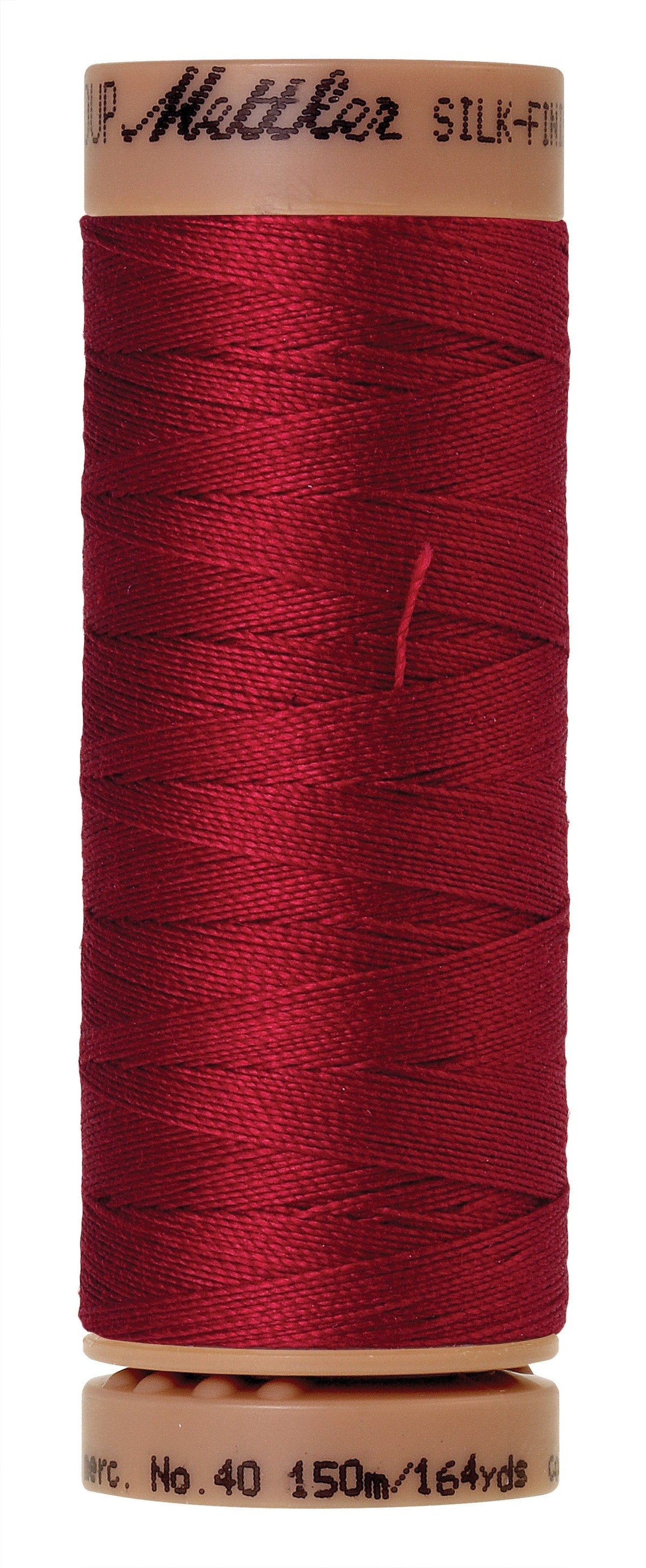 Mettler Fil de coton uni Silk-Finish 40wt 150 m (164 verges) Rouge Pompier