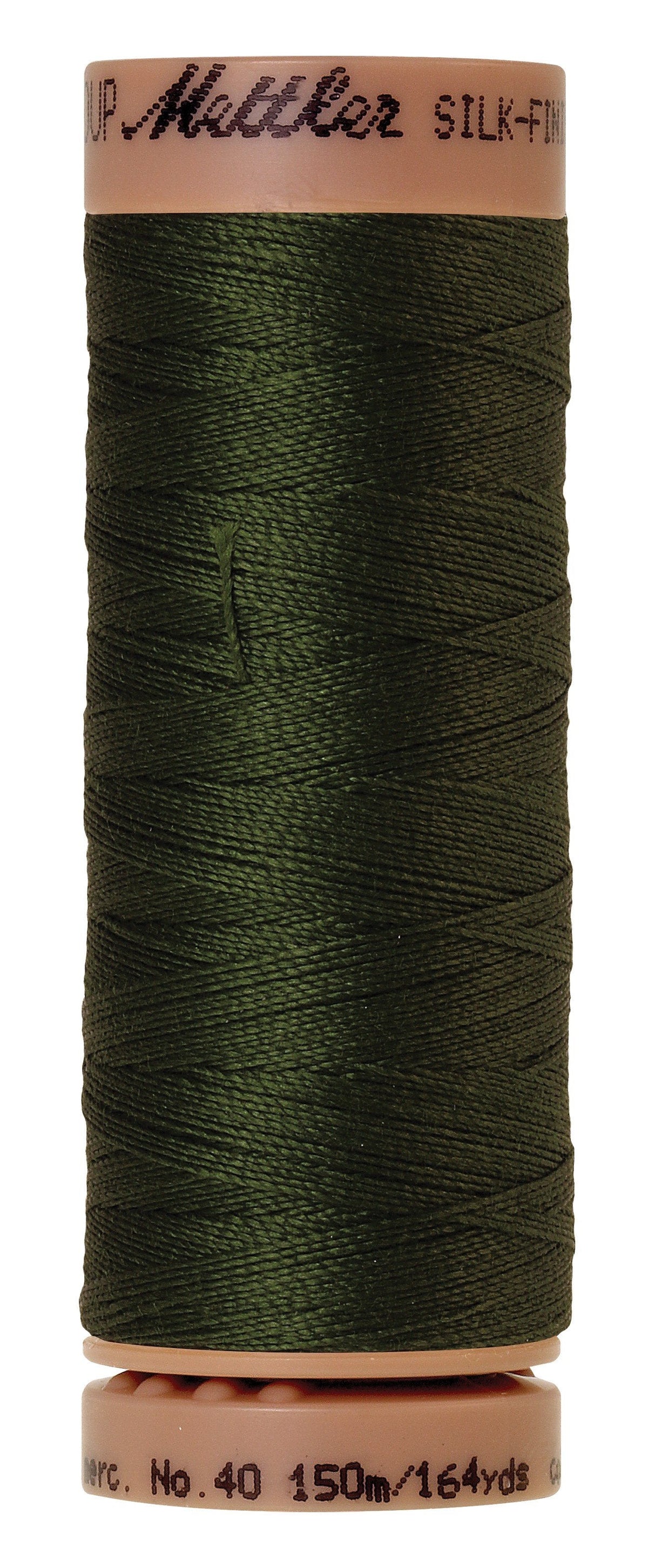 Fil de coton plein Mettler Silk-Finish 40wt 150 m (164 verges) Cypress