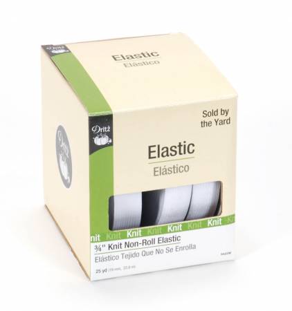 Élastique tricoté blanc non roulant 1,9 cm