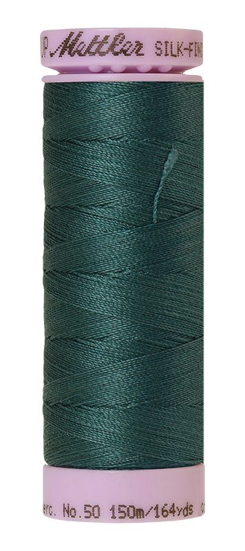 Fil de coton uni Mettler Silk-finish 50wt 164yd/150m Shaded Spruce