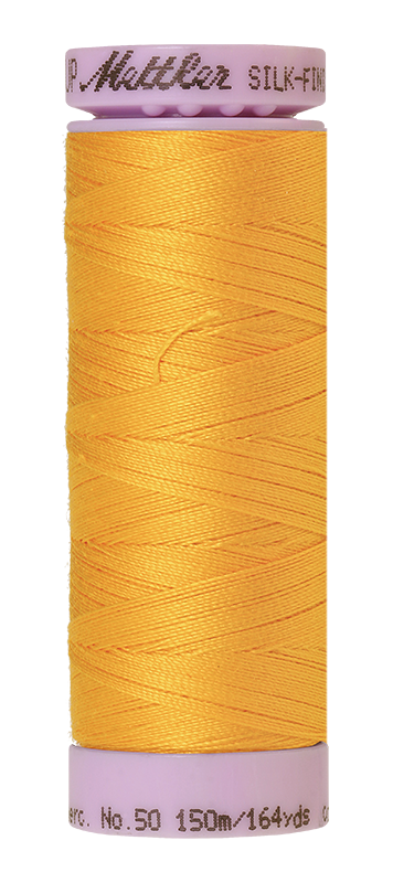 Fil de coton solide Mettler Silk-finish 50wt 164yd/150m Agrumes