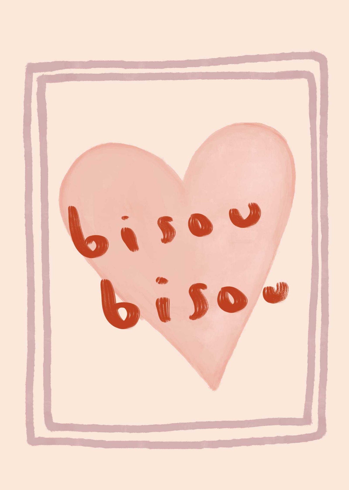 Impression d'art Bisou Bisou