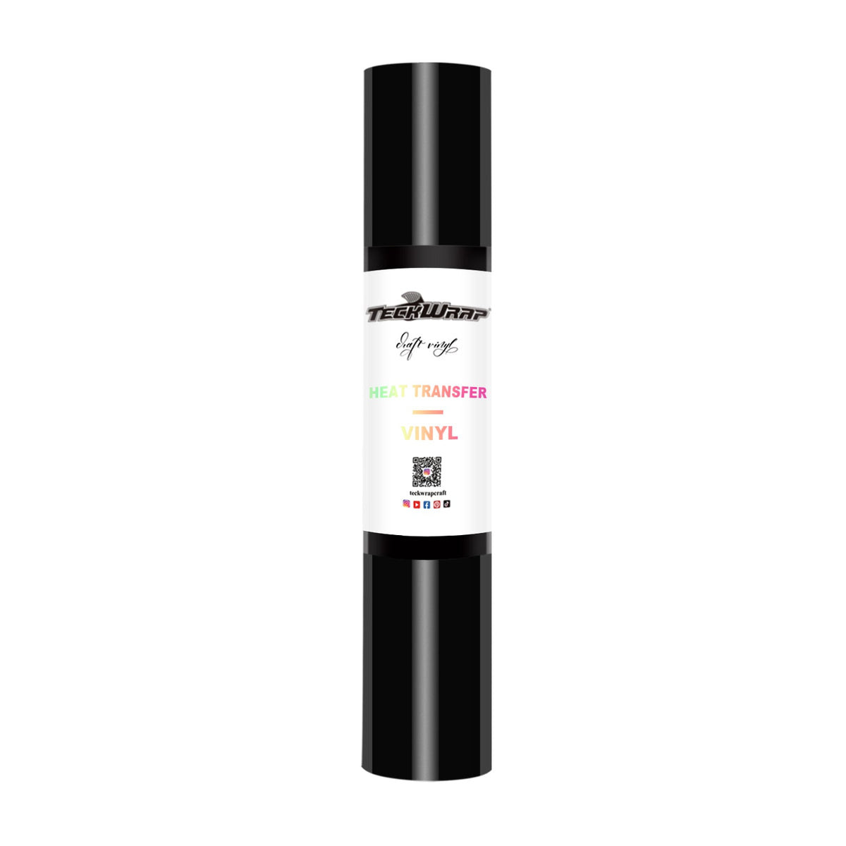 Vinyle de transfert thermique en polyuréthane Teckwrap - Noir | Durable et facile à utiliser pour tous les usages !