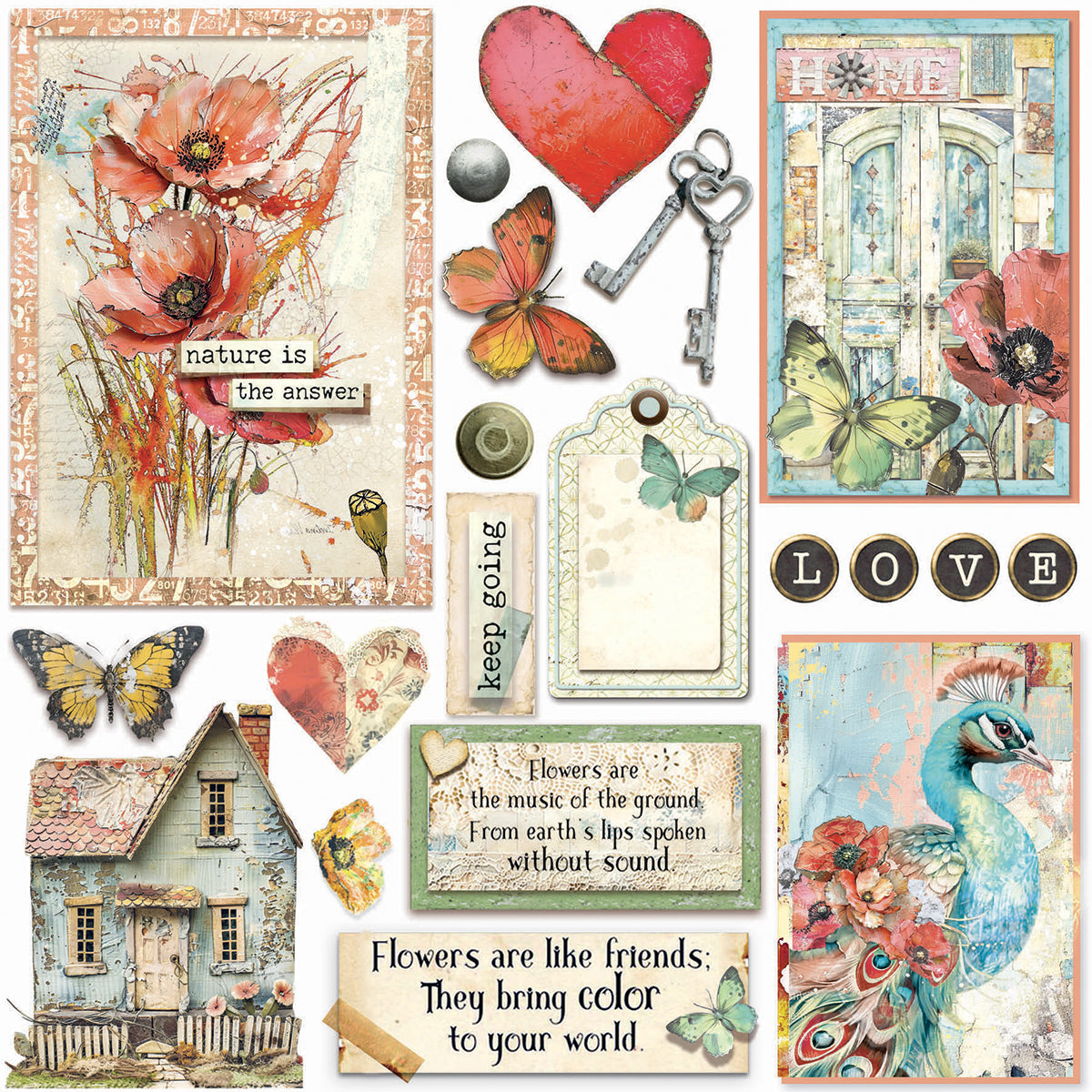 Vellum Majestic Dream découpe fantaisie 6"x6" 6/paquet