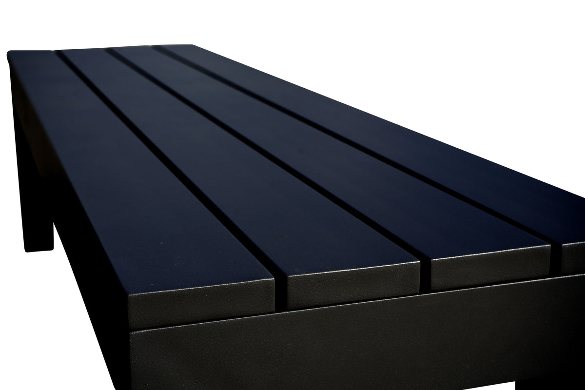 Banc de salle à manger en aluminium Chestnut Lux noir