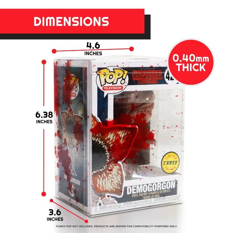 Funko Pop 4 pouces - Sang rouge avec impacts de balles - Protecteur EVORETRO PET 0,40 mm - Lot de 10