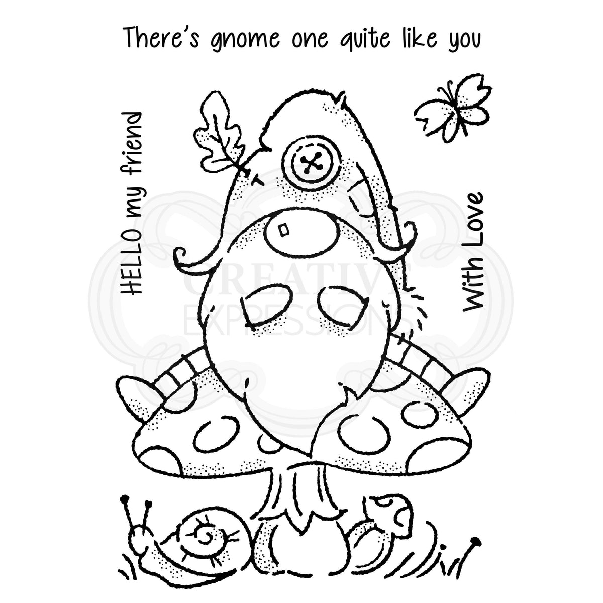 Tampon Woodware Clear Singles Forest Gnome 10,16 cm x 15,24 cm