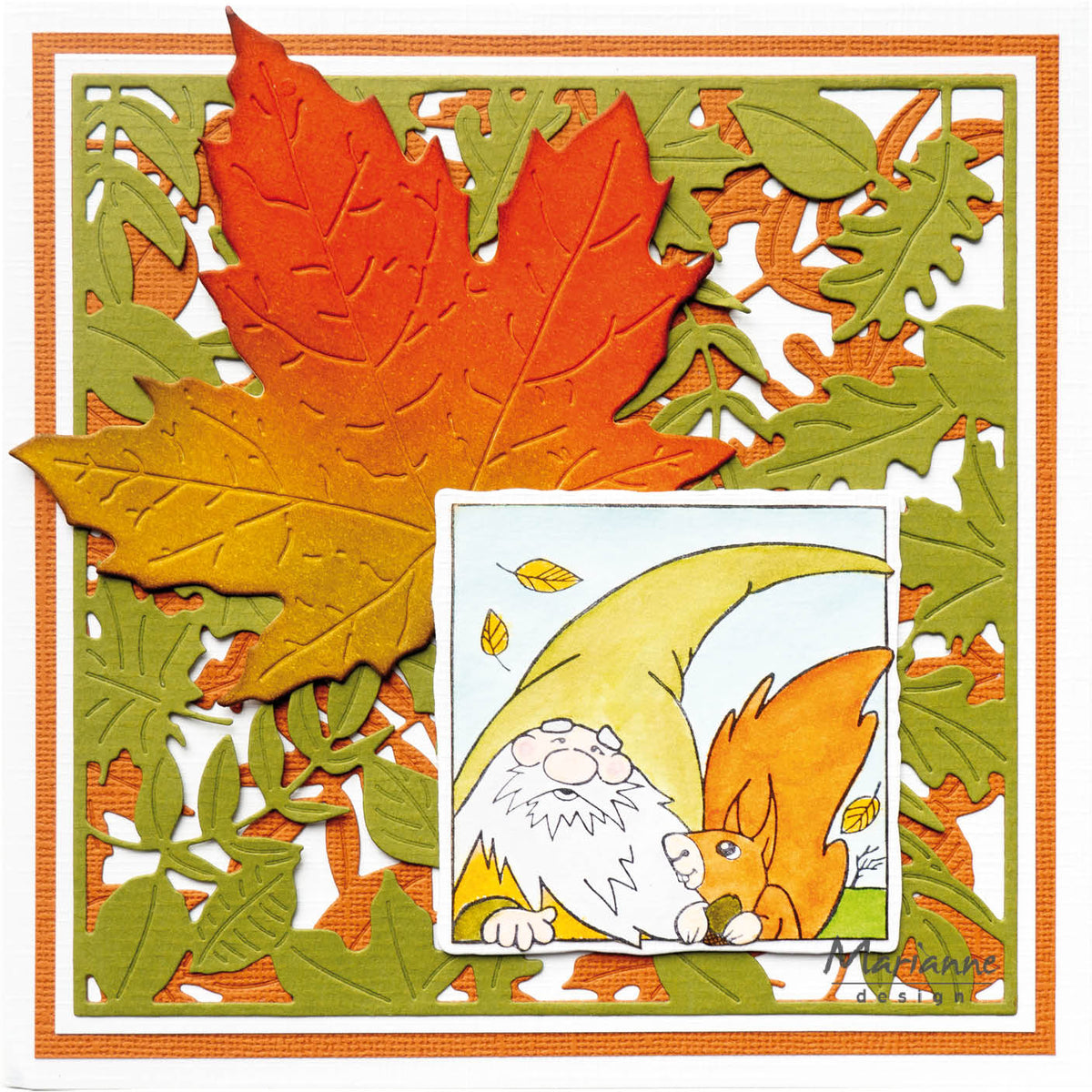 Matrice de découpe Marianne Design Craftables - Fond Feuilles d'automne