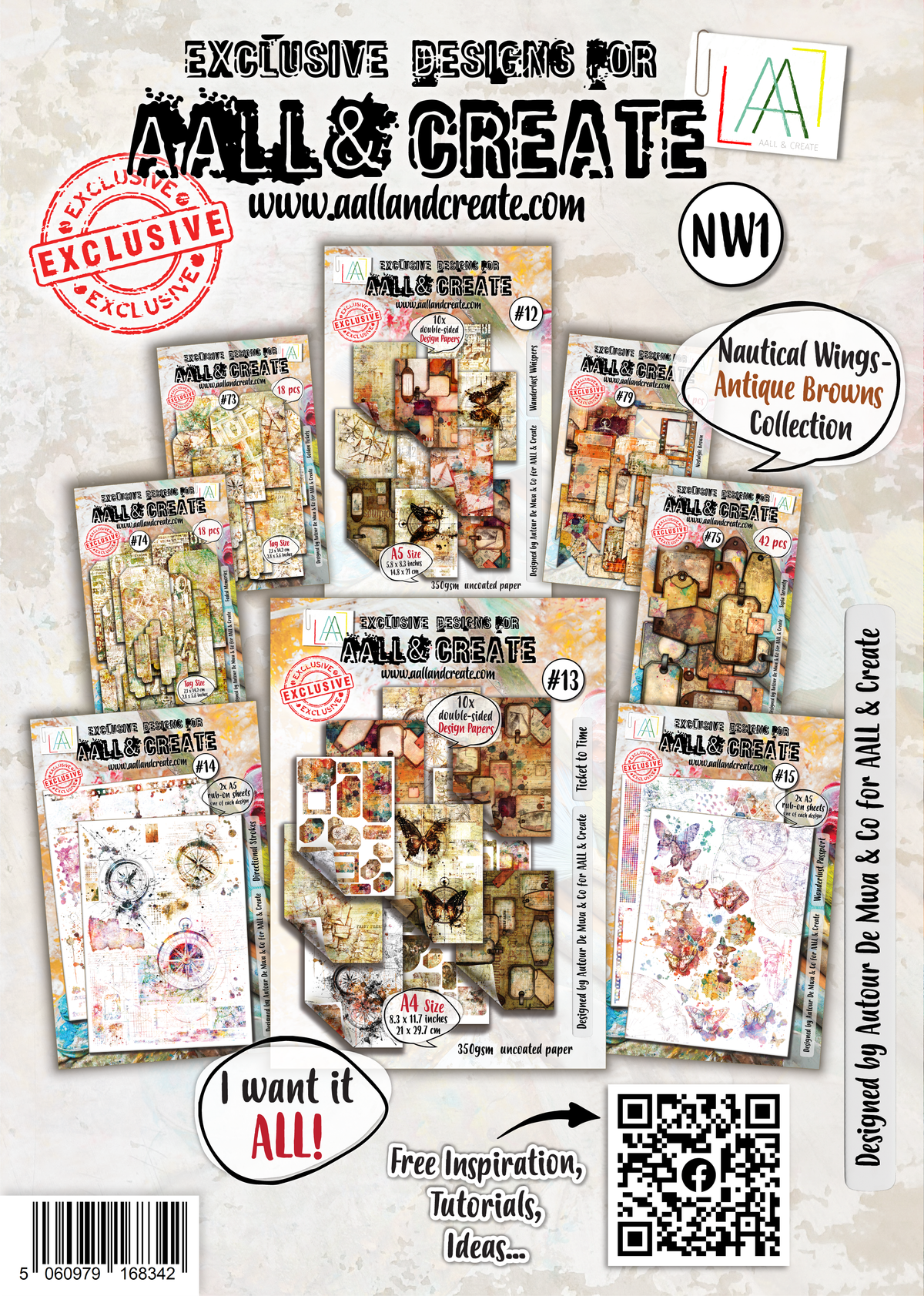 AALL and Create - Ailes marines - Collection Marrons Antiques