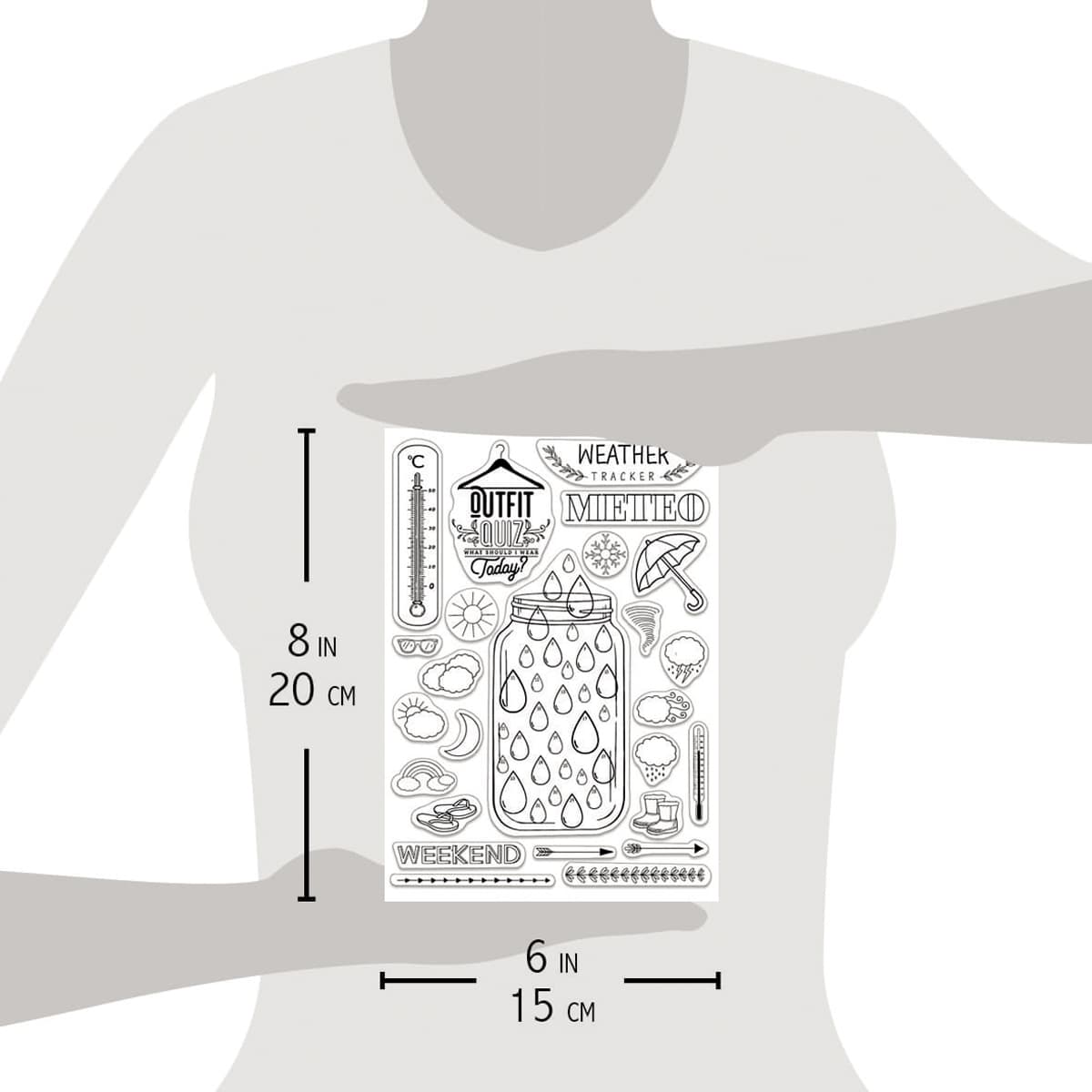 Ciao Bella Clear Stamp Set 15x20cm BuJo Météo