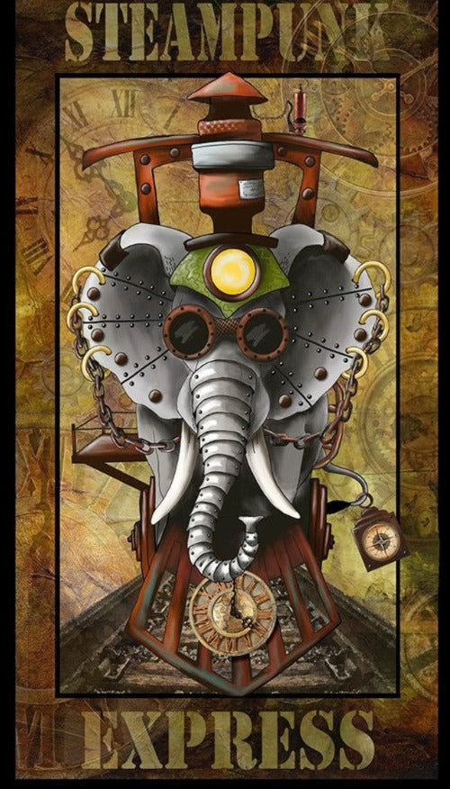 Quilting Treasures - Panneau Steampunk Express