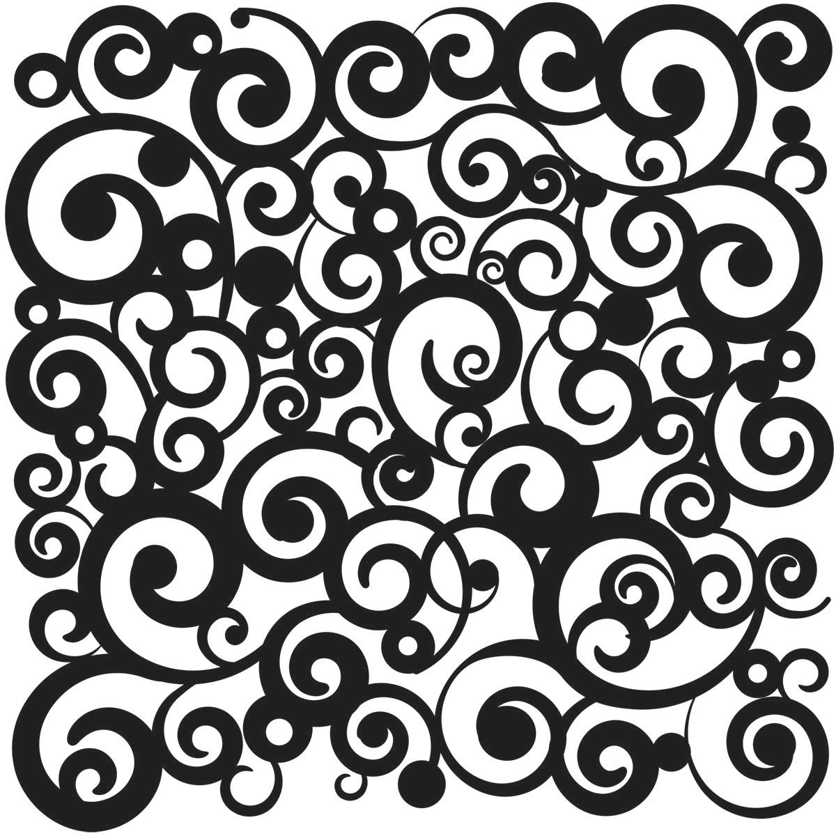 Pochoir The Crafters Workshop 6x6 Cosmic Swirl