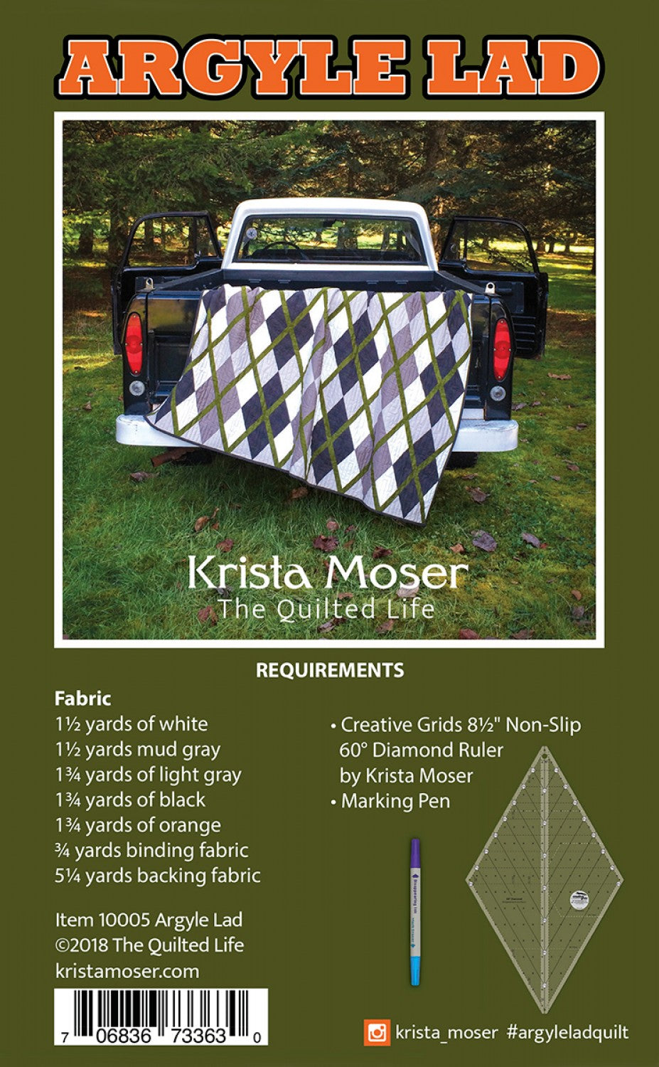 Patron de courtepointe Argyle Lad par Krista Moser