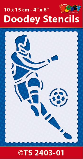 Pochoir 10x15 cm Football