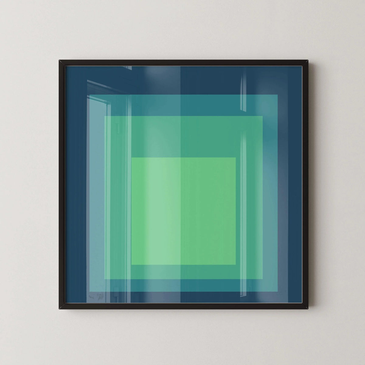 Inspiré par Josef Albers - Sarah - Hommage au Carré Impression Giclée : Art Moderne du Milieu du Siècle