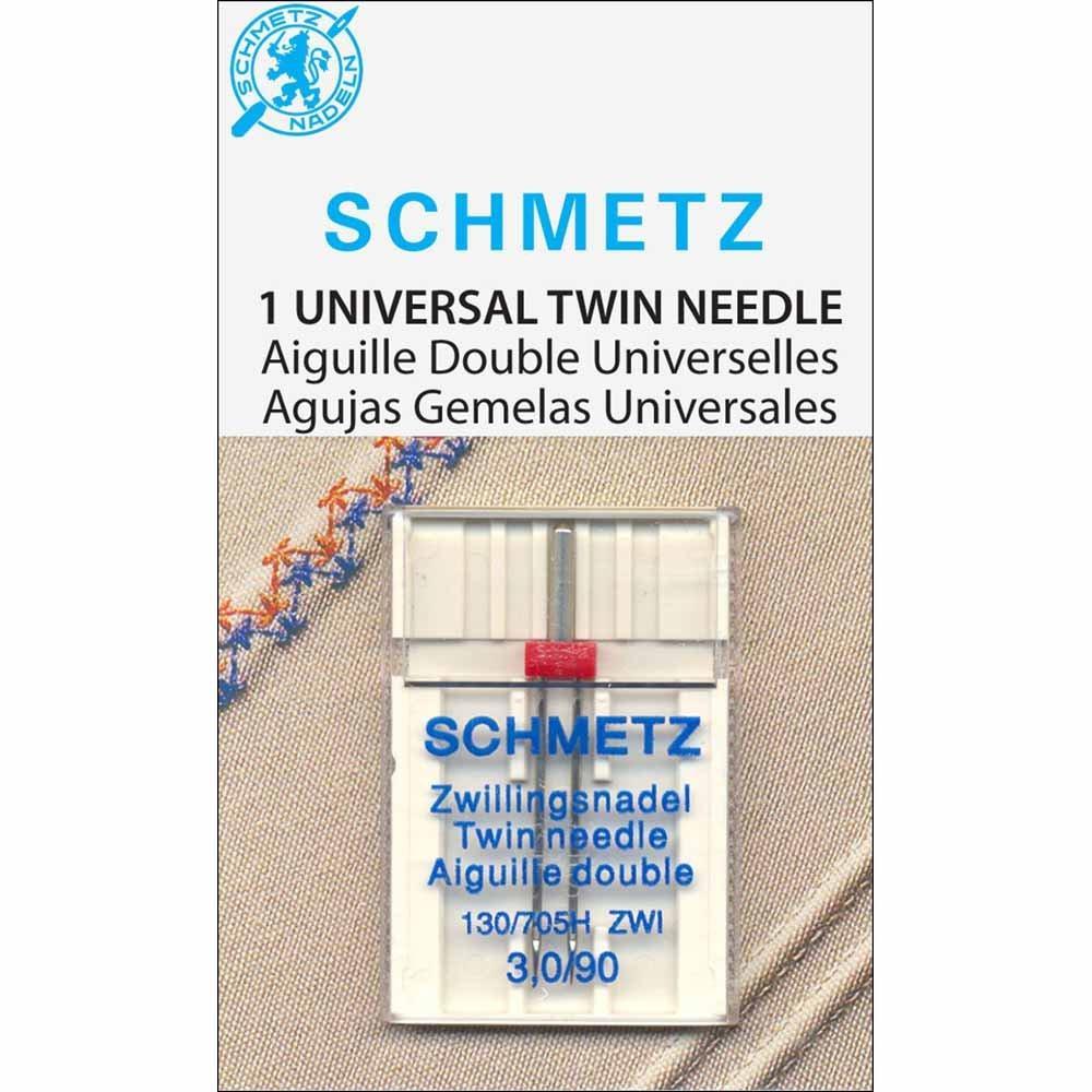 Aiguille jumelée universelle SCHMETZ n° 1770 sous carte – 90/14 – 3,0 mm – 1 pièce