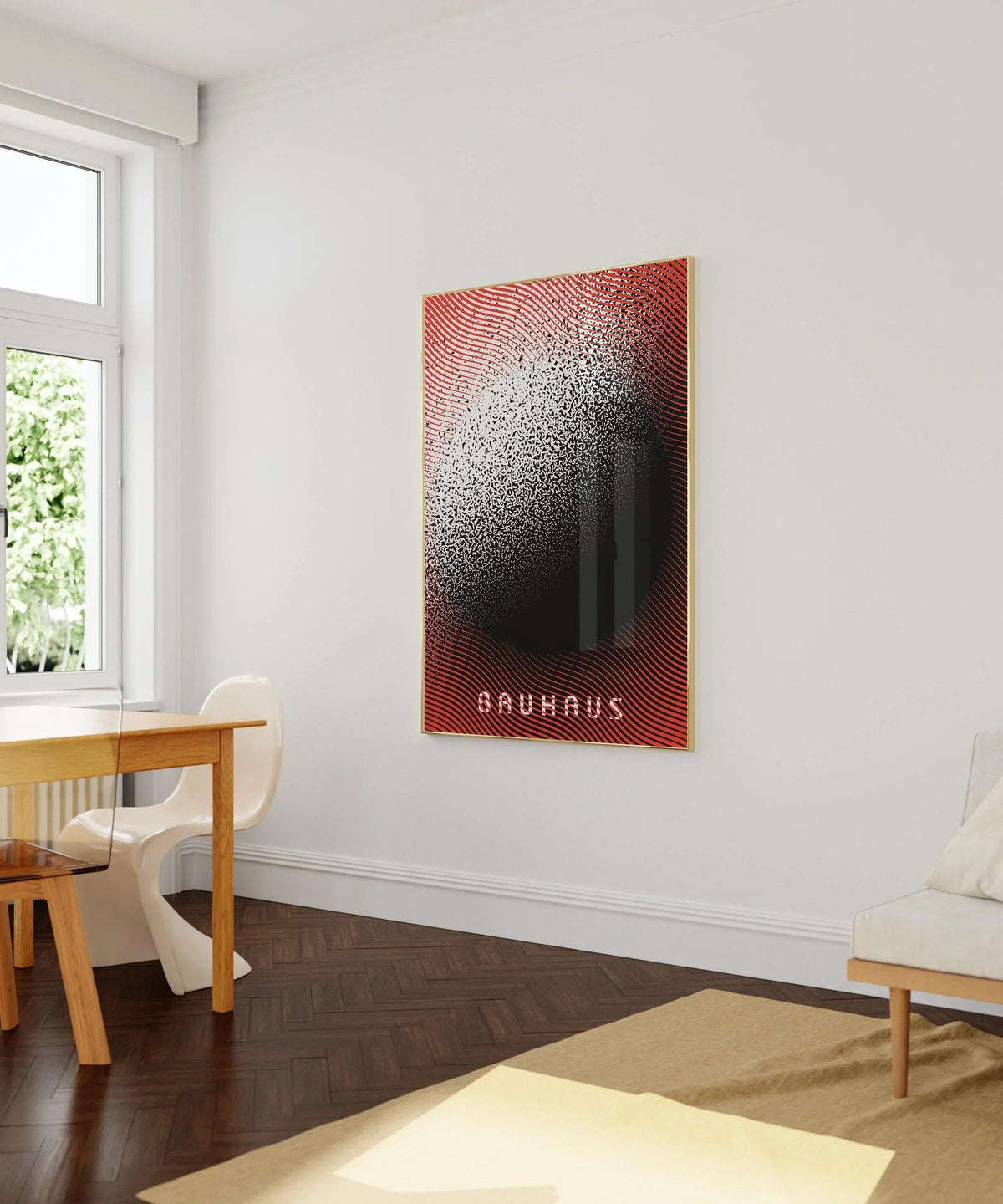 Bauhaus Art Print: Red Black Dissolution, Mid-Century Modern Giclee