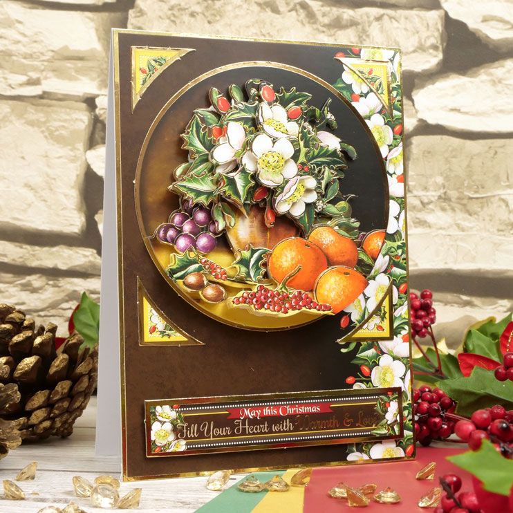 Kit de décoration sur pied "Vœux de saison" - Rose de Noël