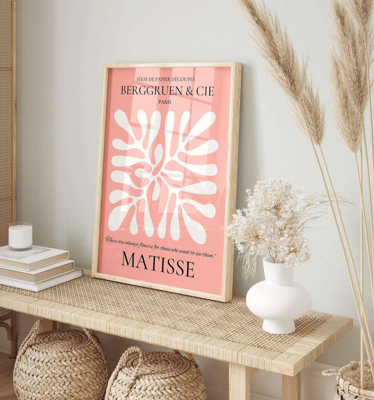 Affiche d'exposition Henri Matisse Feuille : Rose, Papiers Découpés