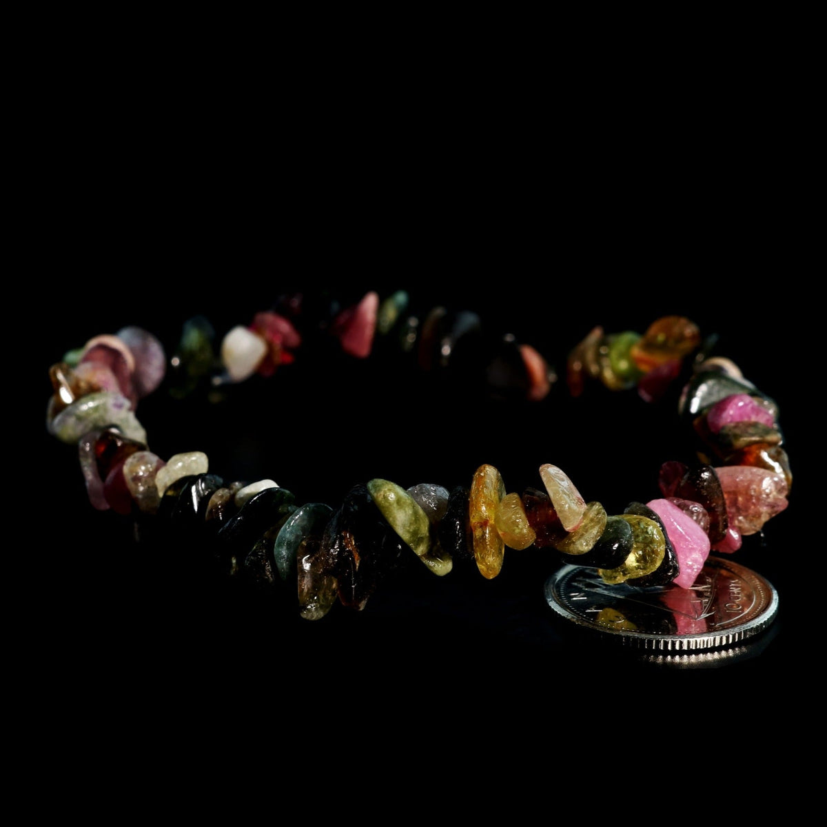 Multi Colour Tourmaline Chip Bracelet