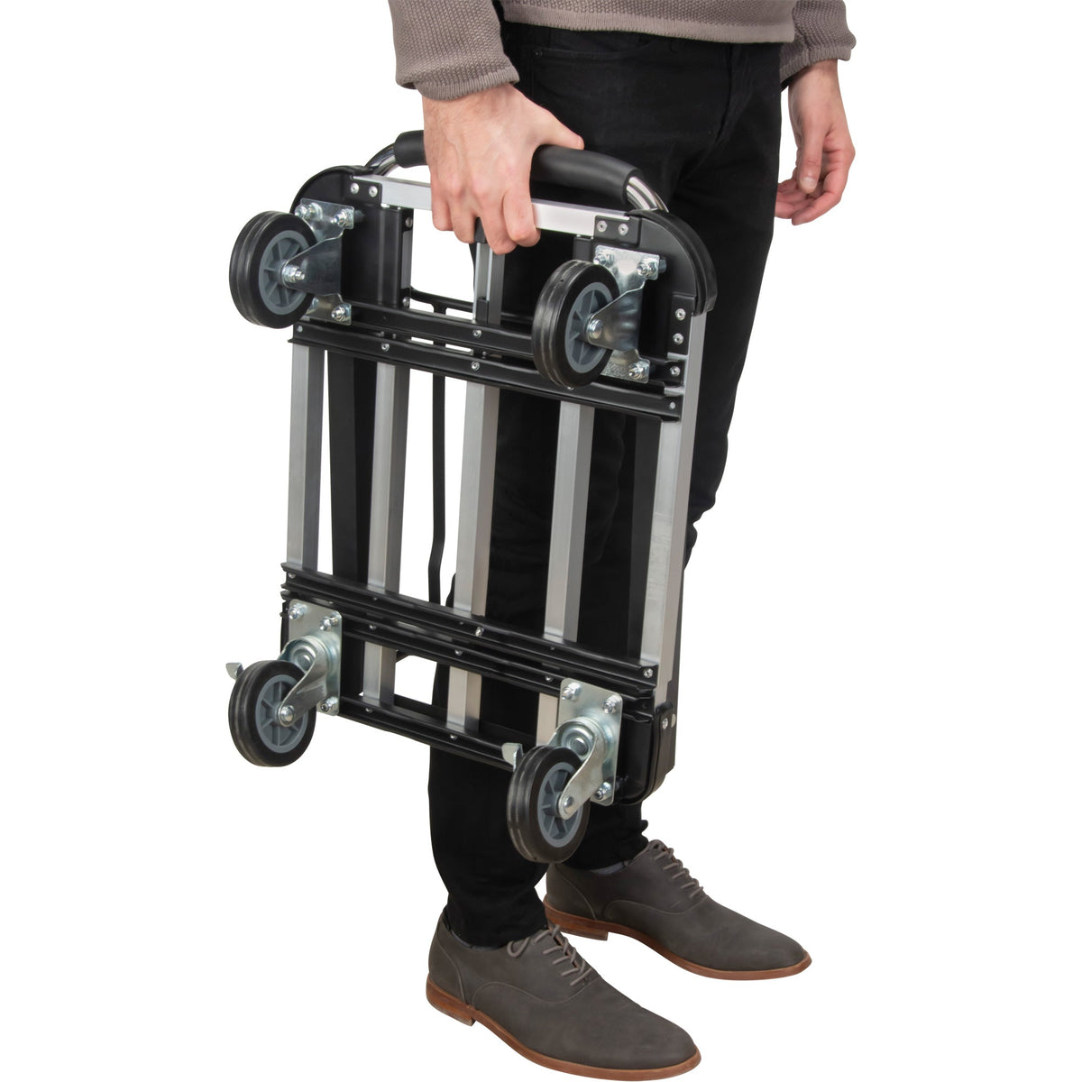 Diables pliants à plateforme, aluminium, 136 kg, 71 cm L x 41 cm l, 81 cm H