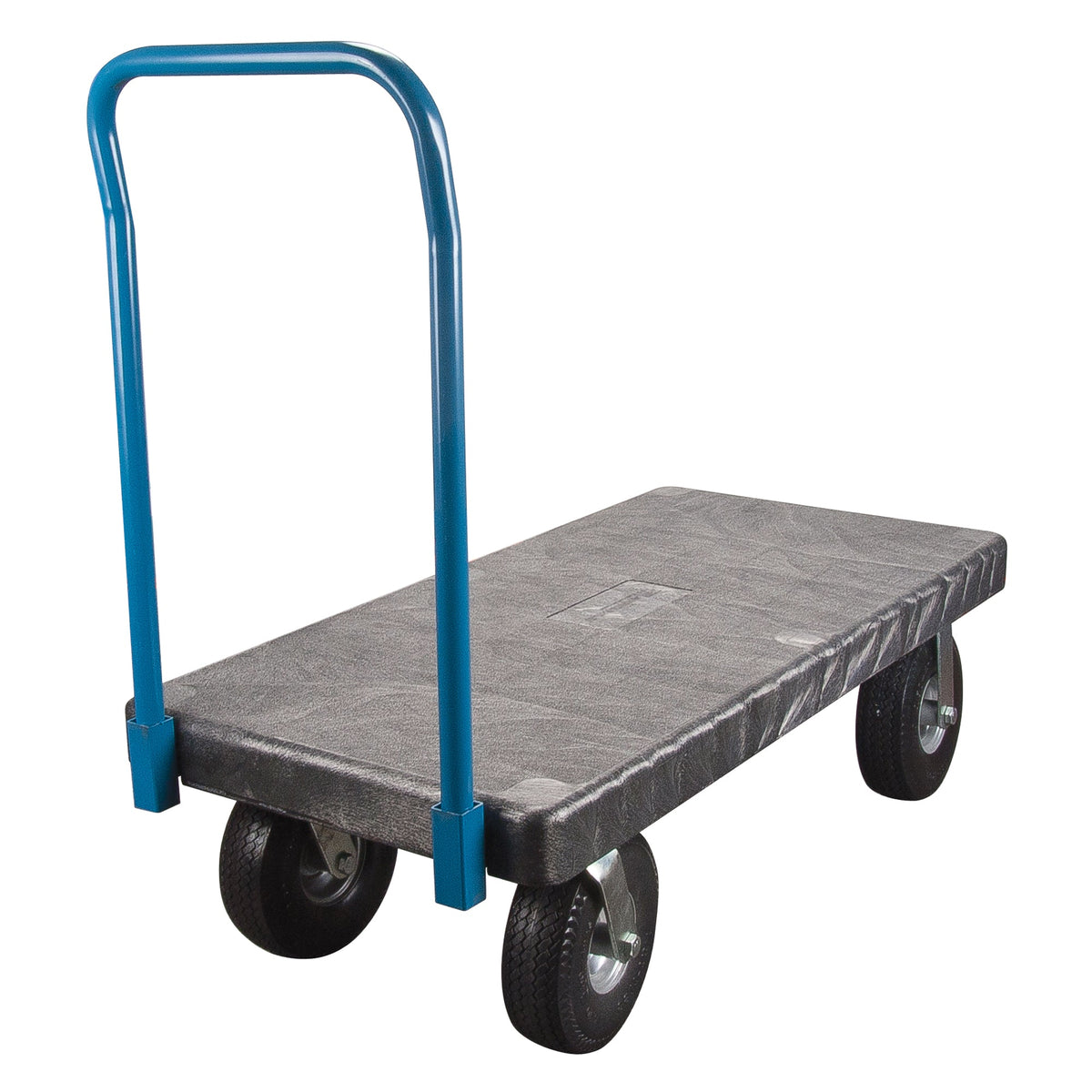 Diable plate-forme en plastique, 122 cm L x 61 cm l, capacité de 454 kg, roues increvables