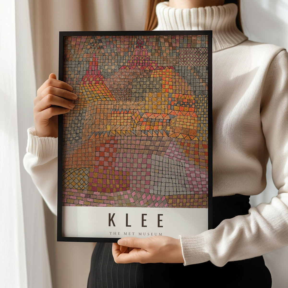Estampe du château de Paul Klee Stadtburg : Art abstrait moderne, giclée sur papier de gravure