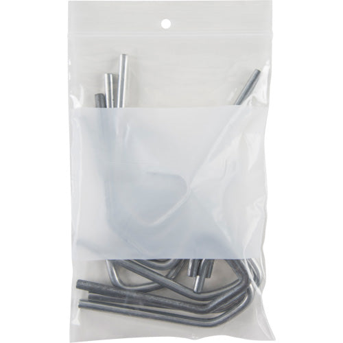 Sachets en polyéthylène à bande blanche, refermables, 15,24 cm x 10,16 cm, 2 mils