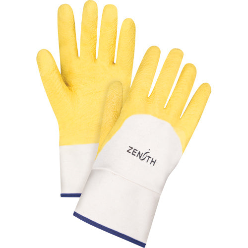 Gants enduits avec finition froissée, 10/Très grand, Revêtement en latex de caoutchouc, Coque en coton