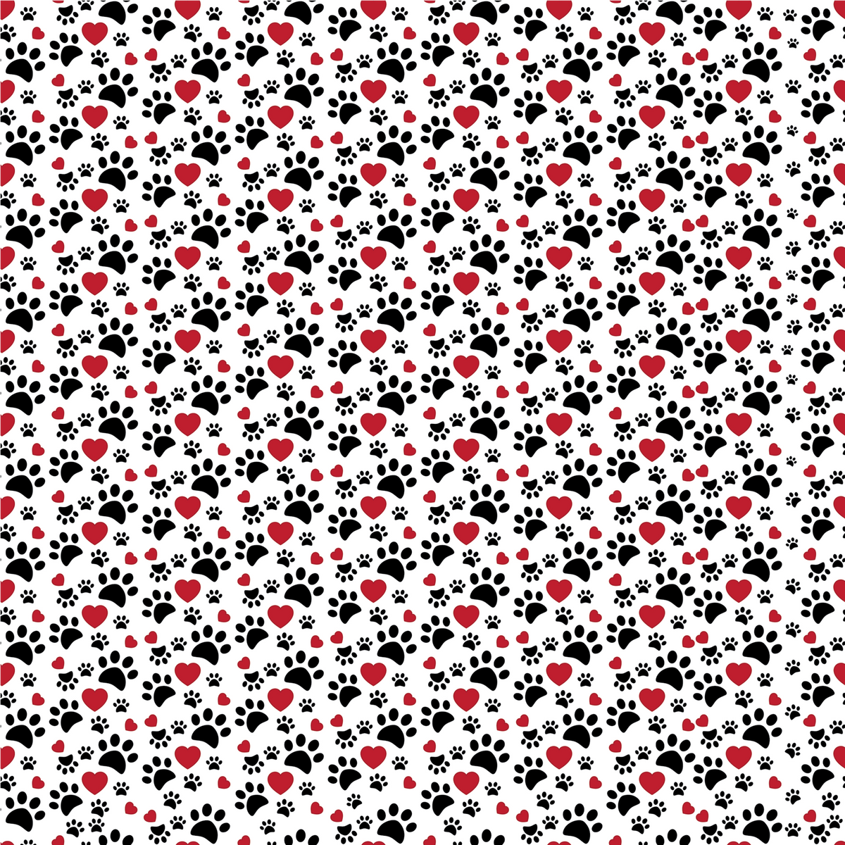 Vinyle thermocollant à motif empreintes de pattes "Toi et moi"