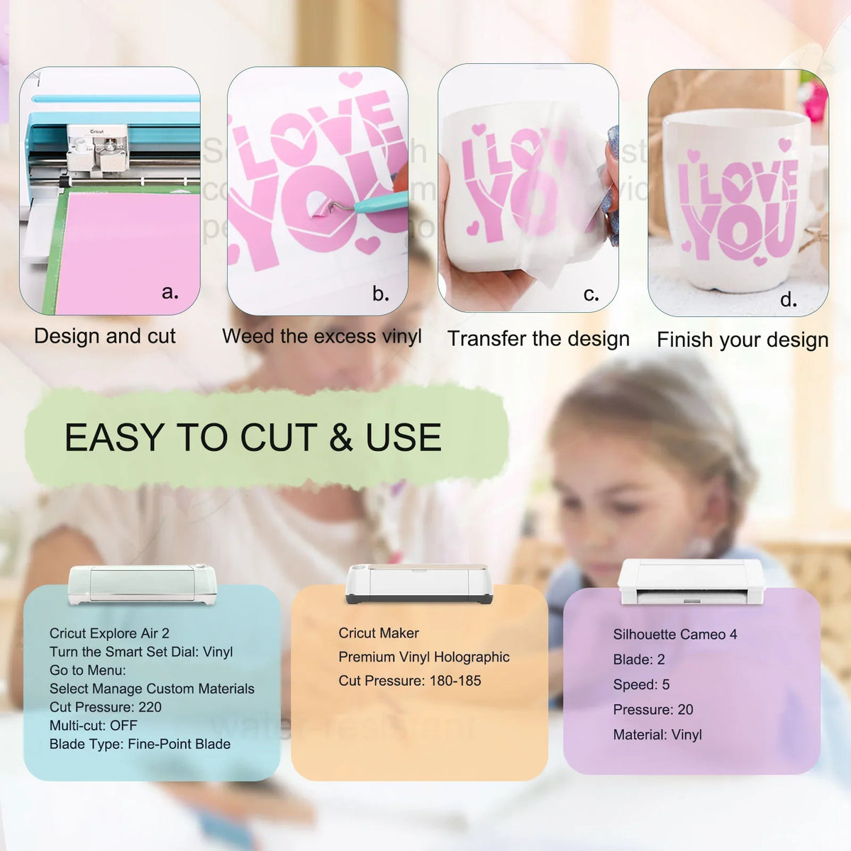 TeckWrap Matte Adhesive Vinyl - Sweet Pink | Ideal for Art Projects, Decals, and More!
