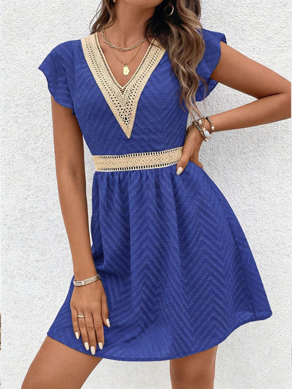 Women's Ice Silk Summer Dress – Lightweight Short Sleeve Casual Fashion Dress