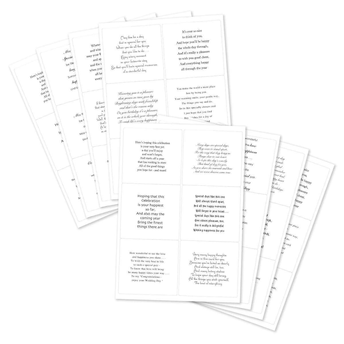 Kanban Crafts Versets Jours Magnifiques Autocollants à Décoller, 48 autocollants