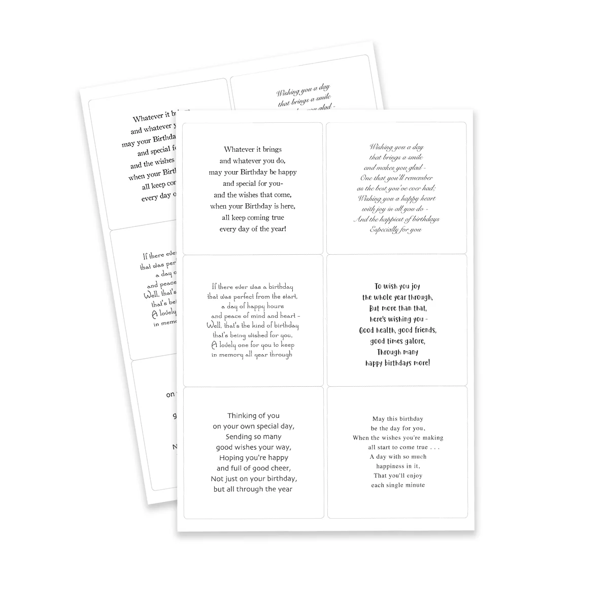 Kanban Crafts Versets Jours Magnifiques Autocollants à Décoller, 48 autocollants