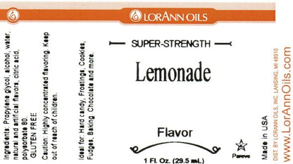 Lemonade Flavoring - Super Strength Flavor 1 oz., 16 oz., 1 Gallon, 5 Gallons - Ships Free Within Canada on Orders Above CAD $199