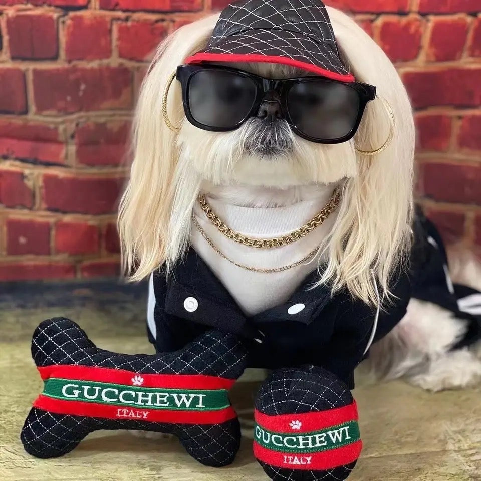 Gucchewi Luxury Plush Dog Toy – Soft Designer-Inspired Chew Toy
