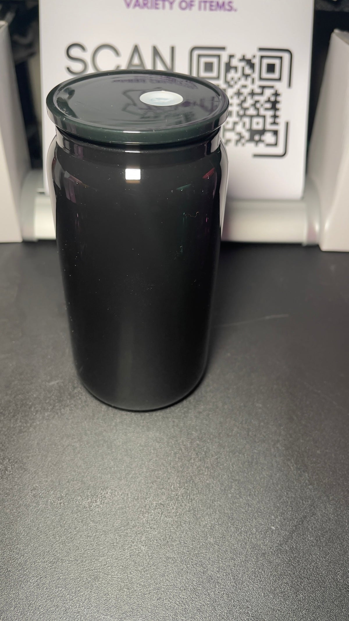 Verre Libby noir vierge - Personnalisable avec vinyle et UV DTF