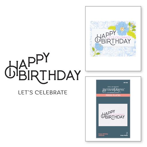 Joyeux anniversaire Plaque d'impression Célébrer de la collection BetterPress