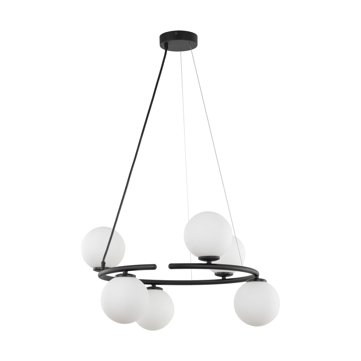 ANABELLE 6-Light Scandinavian Globe Chandelier for Dining Room & Modern Interiors