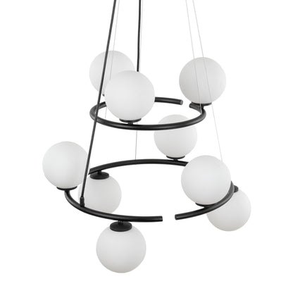 Suspension de plafond minimaliste scandinave Anabelle pour îlot de cuisine, salle à manger et intérieurs modernes