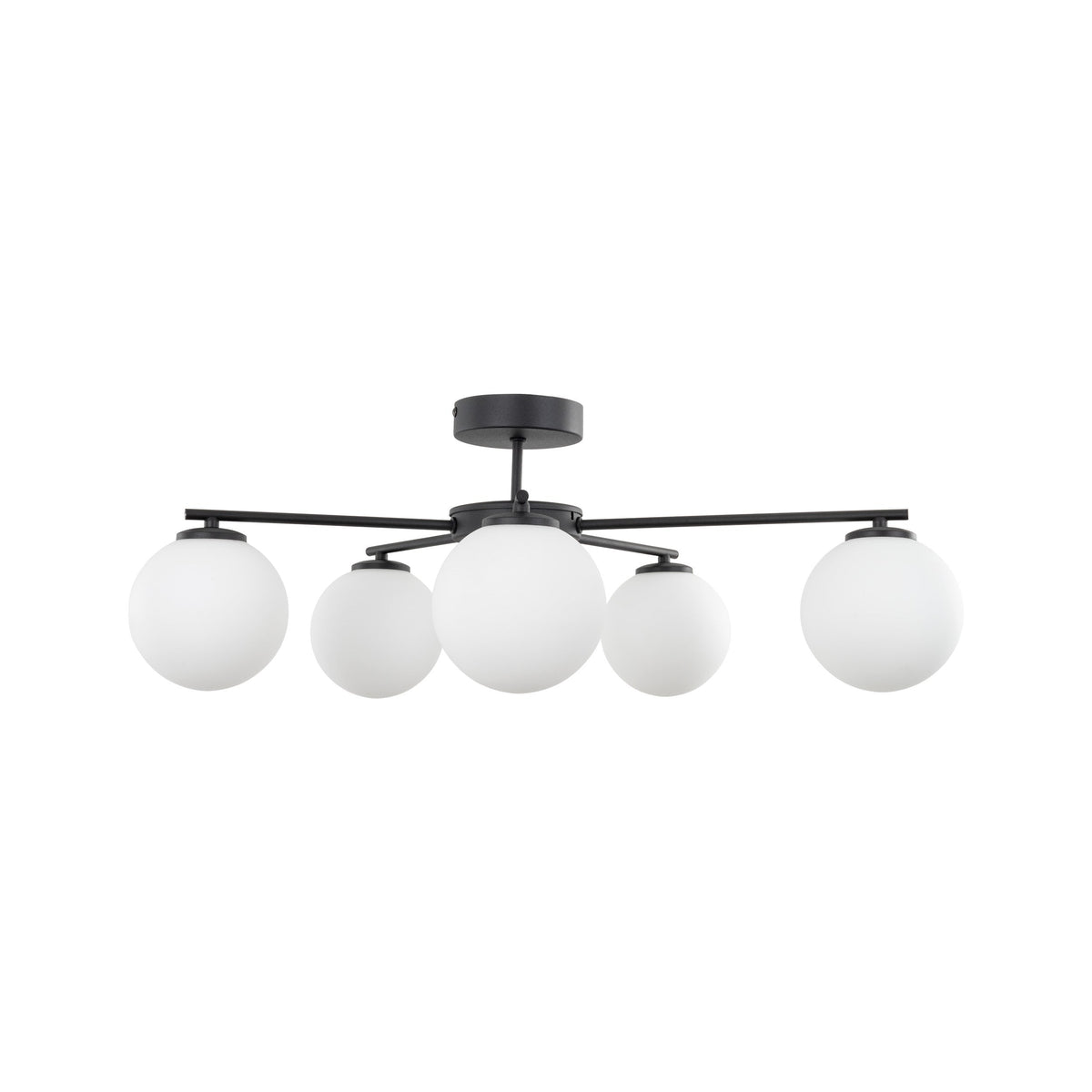 ELTON Black 5-Light Scandinavian Ceiling Light for Living Room, Bedroom & Hallway